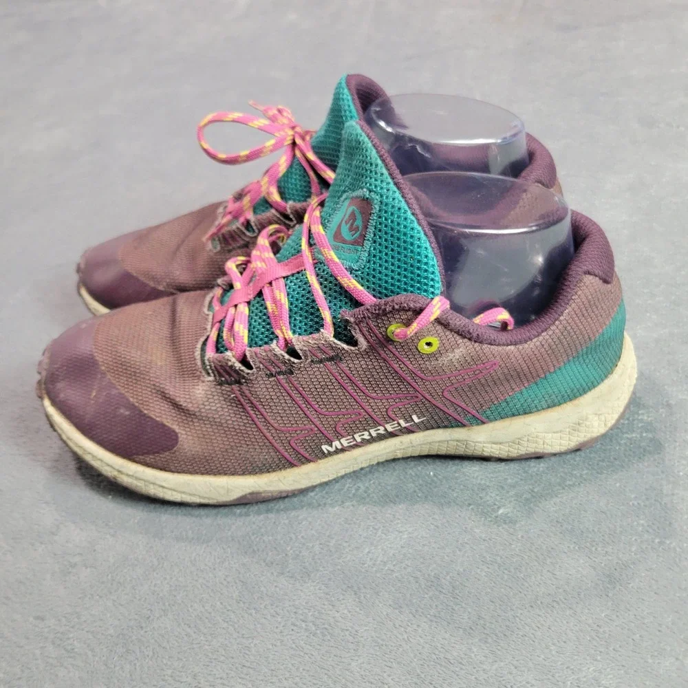 Merrell Trail Running Shoes Womens 6‎ Plum Teal All Out Flight Athletic Hiking